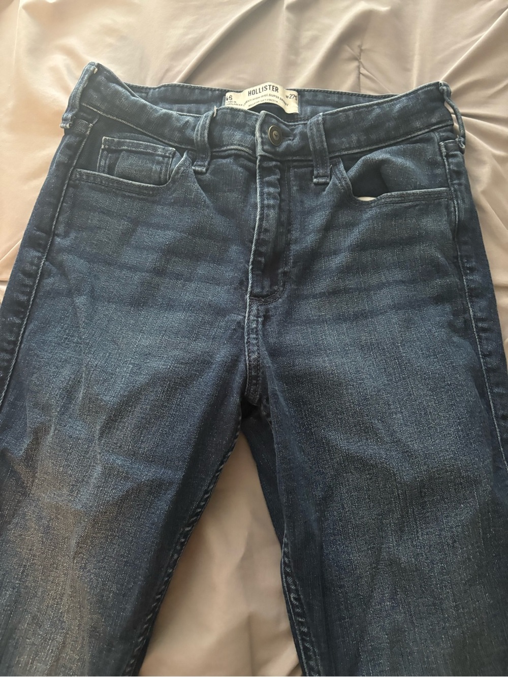 Hollister Women’s Dark Blue Curve Love High Rise Skinny Jeans